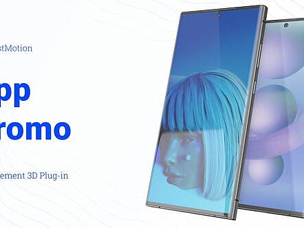 AE模板|3D场景手机界面应用程序促销动画样机演绎片头