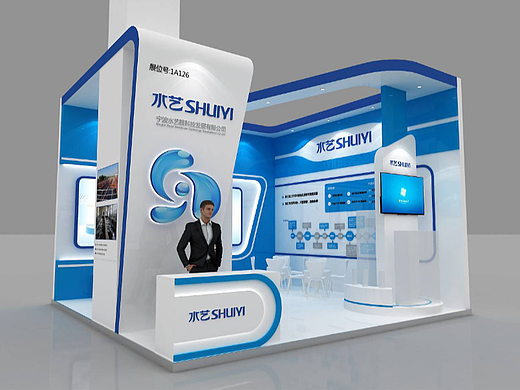 水藝膜科技 展位設(shè)計（個人主頁-ZNjM5NDIxMzI=） - 展陳設(shè)計 - 站酷設(shè)計師蘓蘇原創(chuàng)素材 - 站酷ZCOOL