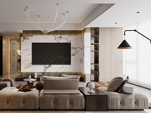 现代轻奢，满屋特色的设计，时尚优雅好气质！