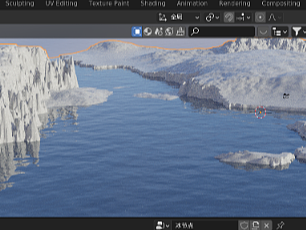 blender冰山环境