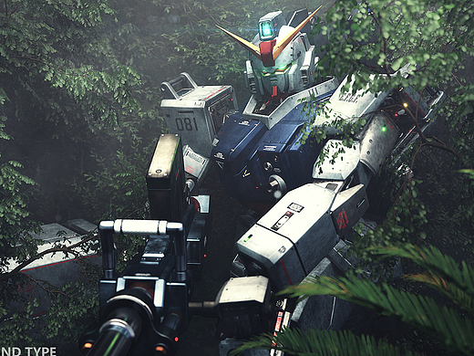 【blender建模渲染】RX-79G陆战型高达，08MS小队