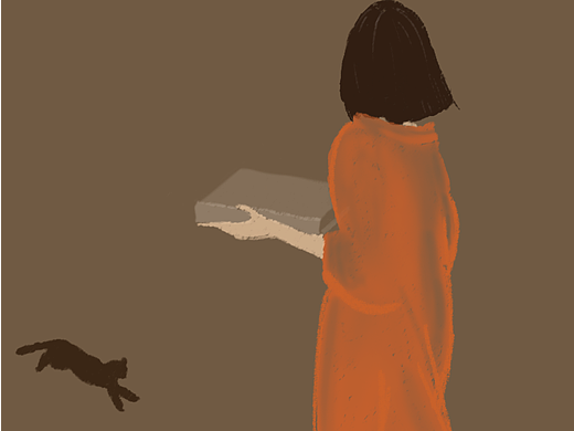 女人和貓（個(gè)人主頁-ZNjUxODYxMjA=） - 藝術(shù)插畫 - 站酷設(shè)計(jì)師Sylvie西爾維原創(chuàng)素材 - 站酷ZCOOL