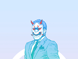 小涂一张《鬼面西装暴徒》