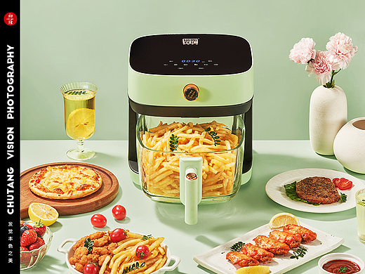 锅圈食汇空气炸锅小家电拍摄产品拍摄◆初塘视觉