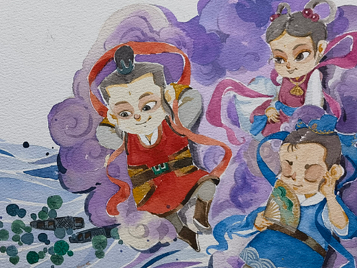 日月并升1/2（个人主页-ZNjI5MzQzOTY=） - 儿童插画 - 站酷设计师COOL稻草人原创素材 - 站酷ZCOOL