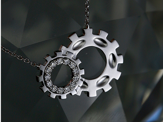 铂金齿轮项链（个人主页-ZNjc5MDIwMzY=） - 产品摄影 - 站酷设计师Z974560471原创素材 - 站酷ZCOOL