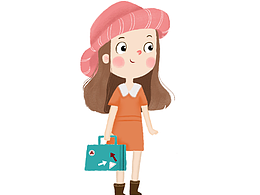 儿童人物插画（侧脸平视）