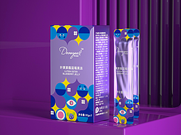 叶黄素脂蓝莓果冻 C4D 效果图