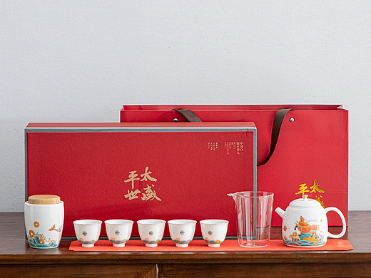 【原创陶瓷礼品】2021年年礼太平盛世系列——茶具套装