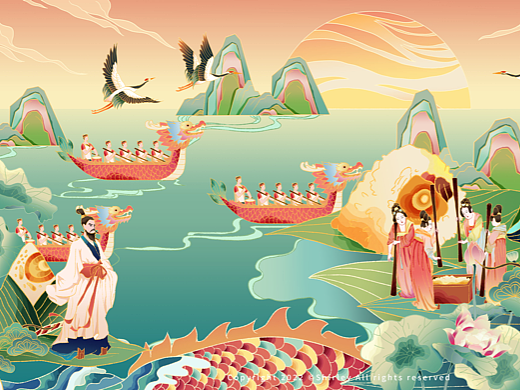 端午节国潮插画·端午安康