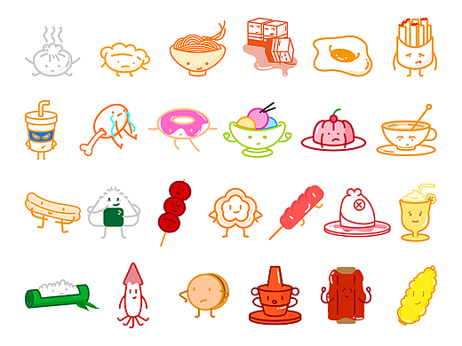 情绪化美食图形