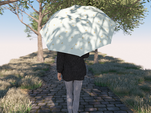 C4D静物练习-三折晴雨伞