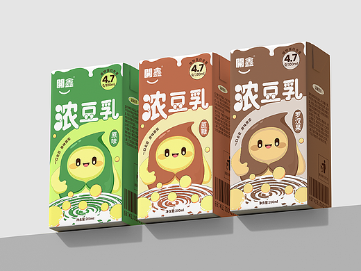 開鑫浓豆乳包装设计（个人主页-ZNjY2NjIxODg=） - 商业插画 - 站酷设计师青奈QN原创素材 - 站酷ZCOOL