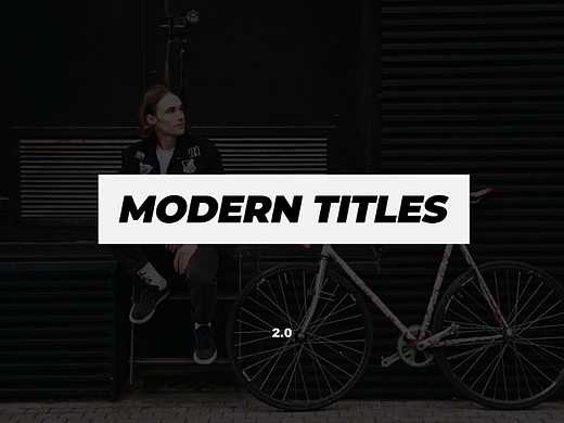 AE模板 | 外观整洁现代头衔幻灯片片头