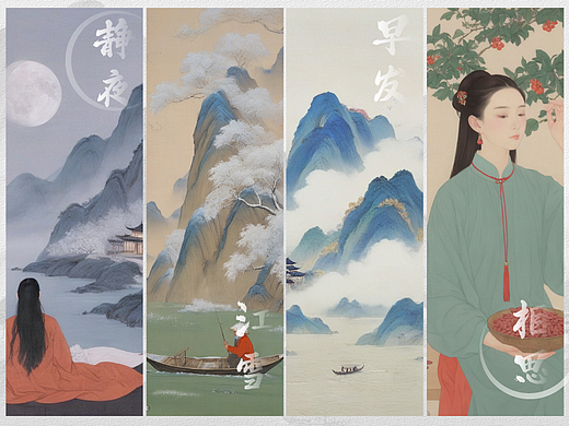 AI绘画古诗词5首