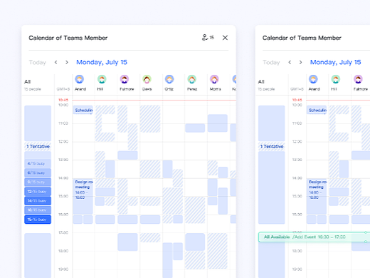Calendar Concept Design：多人忙闲的热力图