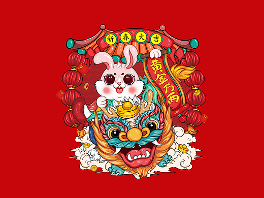 國(guó)潮插畫(huà)（個(gè)人主頁(yè)-ZNTk2MTQ4ODQ=） - 商業(yè)插畫(huà) - 站酷設(shè)計(jì)師胖兔嘰不胖原創(chuàng)素材 - 站酷ZCOOL