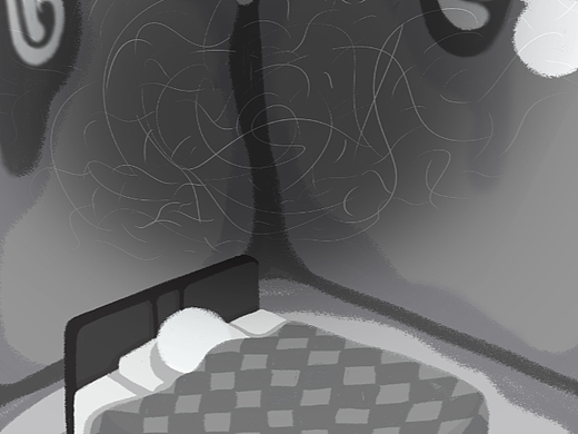 插画—熬不醒来的夜（个人主页-ZNjA2MDQ3MTI=） - 艺术插画 - 站酷设计师今天也想学画画呀原创素材 - 站酷ZCOOL