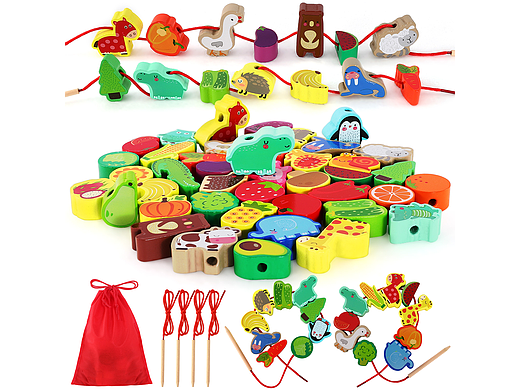 42 件穿线游戏玩具