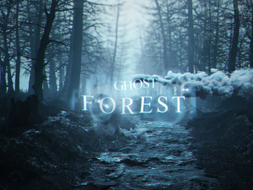 AE模板 | 独特循环动画标题幽灵森林史诗预告片片头