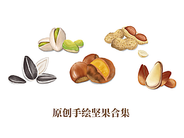 手绘坚果合集