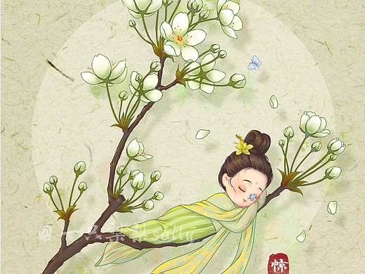 二十四節(jié)氣小花仙（個(gè)人主頁(yè)-ZNjQzNTA1OTY=） - 商業(yè)插畫(huà) - 站酷設(shè)計(jì)師一只梨梨sally原創(chuàng)素材 - 站酷ZCOOL
