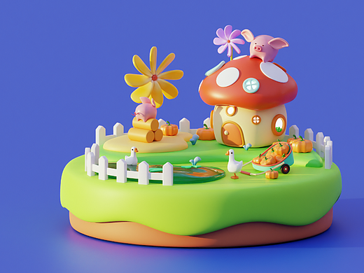 小農(nóng)場(chǎng)歡樂(lè)頌（個(gè)人主頁(yè)-ZNjI2NjM3NDg=） - 場(chǎng)景 - 站酷設(shè)計(jì)師清湯寡水先桑原創(chuàng)素材 - 站酷ZCOOL