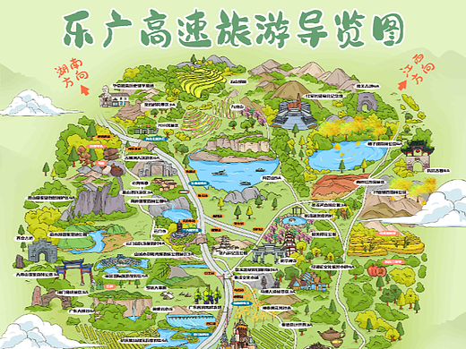 全域旅游景区导览手绘地图
