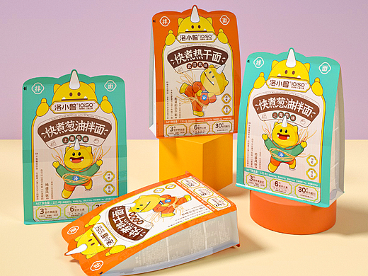 拌面包装设计 热干面立式袋包装设计