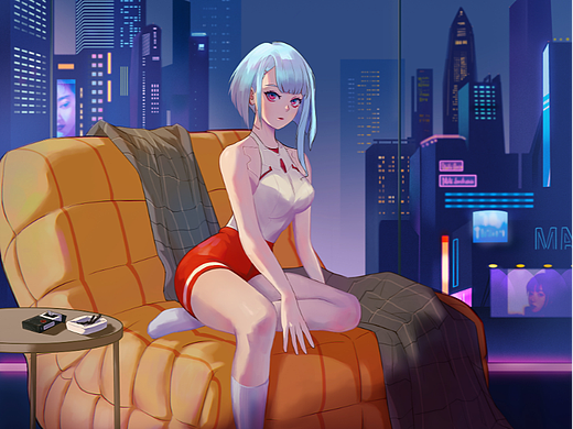 原创插画练习-2077边缘行者 LUCY（个人主页-ZNjI2MTQ2NzI=） - 商业插画 - 站酷设计师芈砾原创素材 - 站酷ZCOOL