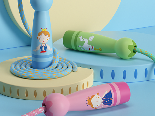 儿童跳绳主图视频以及详情图渲染