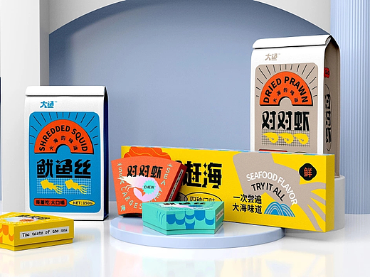 大鱼向上 海鲜包装 食品包装 鱿鱼 零食包装 海苔包装