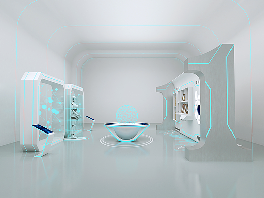 展厅展台科技未来5G现代化质感高级