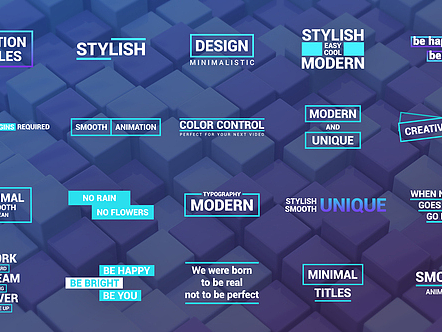 AE模板|简洁设计排版动效文字动作标题宣传电视节目