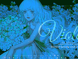 纯白紫罗兰原创插画