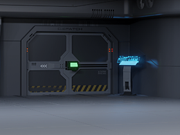 二次元科技风游戏UI场景-3D