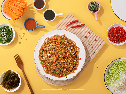 玩铁猩猩 | 夏日凉面美食摄影面条拍摄