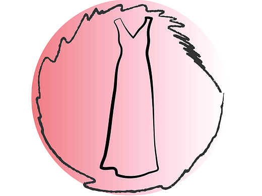 手绘礼服服装图标