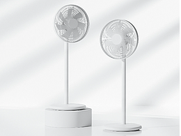 产品渲染--白色场景哑光风扇