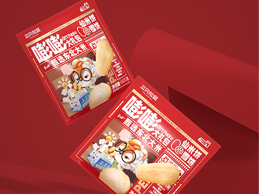 尚智×三只松鼠｜雪饼包装设计｜食品包装设计
