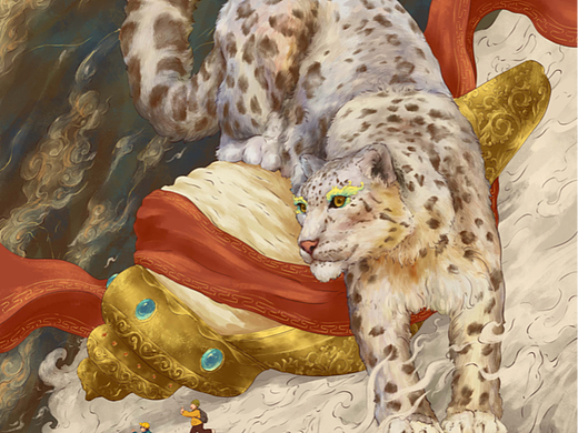 《云端之灵》系列插画二｜雪豹