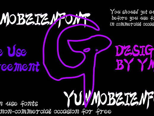 【免费英文字体】云墨北第一款自行设计的英文字体 —— [Yunmobei-WiatEcho]发布！