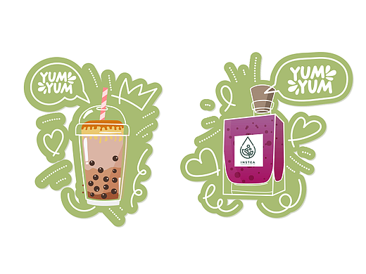 奶茶店手提袋（个人主页-ZNjEyMTA2NDg=） - 包装 - 站酷设计师香菜奈兒原创素材 - 站酷ZCOOL