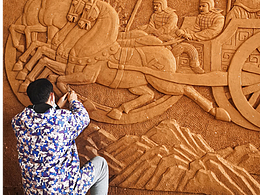 玻璃钢浮雕制作现场（图）