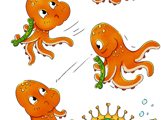 一组小插画  章鱼