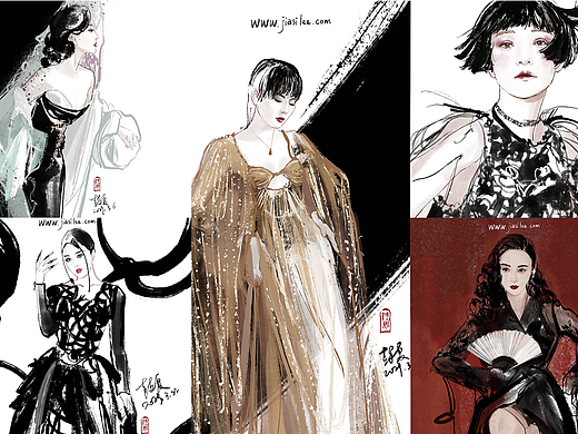 2023年procreate水墨时尚人物插画