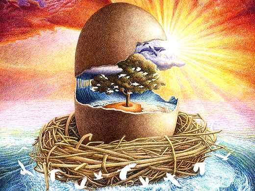 钢笔画·生命之光