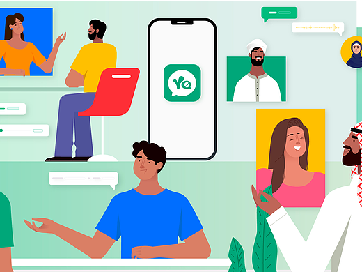 【YallaChat】社交App产品演绎片品牌宣传广告片MG动画
