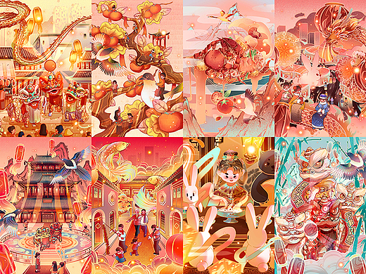国潮插画作品
