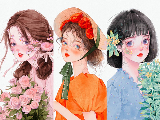 少女的样子